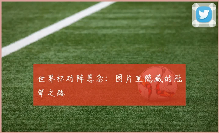 世界杯对阵悬念：图片里隐藏的冠军之路